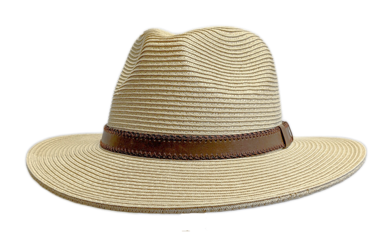 Stylish Avenel Paperbraid Natural Fedora Hat with Genuine Leather Band - Perfect for Outdoor Events, Weddings & Fashion Accessories