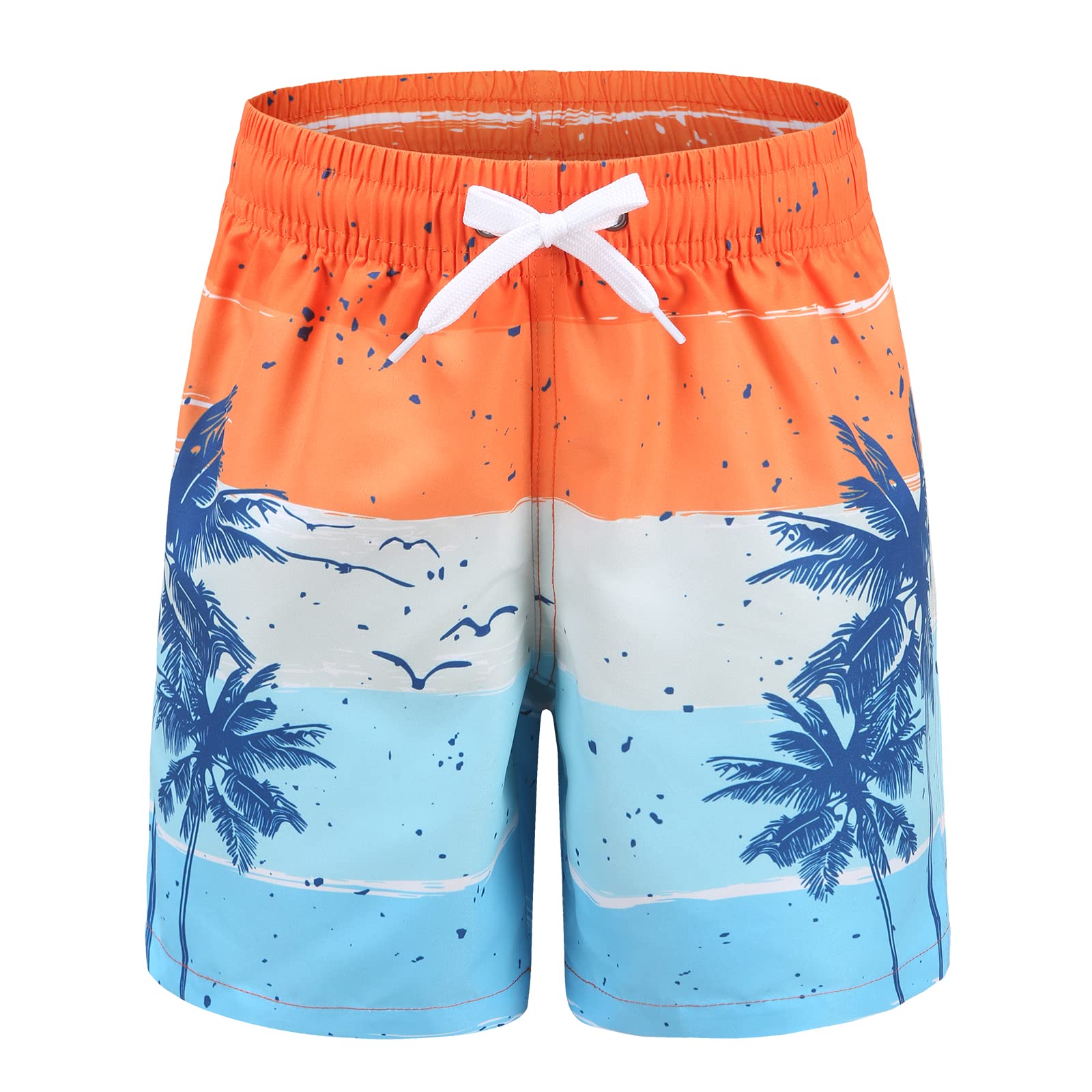 HowJoJo Boys Dinosaur Swim Trunks - Quick Dry 3D Printed Swim Shorts with UPF 50+ Sun Protection - Perfect for Beach, Pool, and Summer Water Activities
