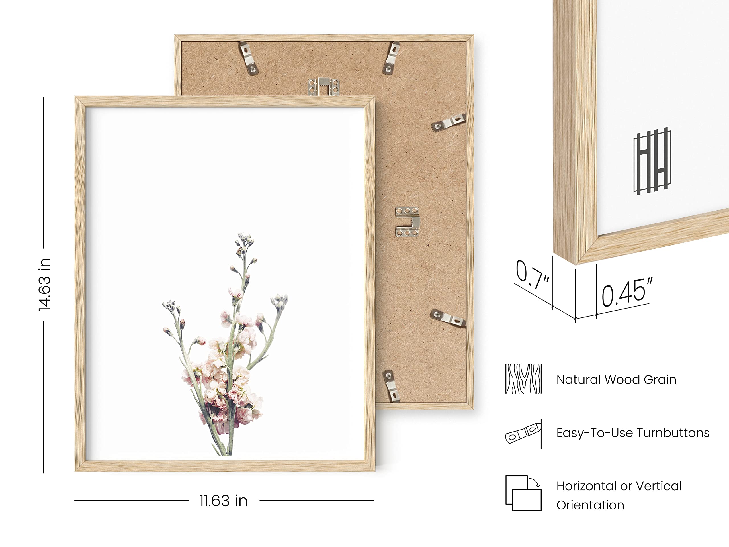 HAUS AND HUES Set of 6 Floral & Botanical Prints - Wildflower Wall Art, Plant Posters for Home Decor (11x14, Beige Frame) | Perfect for Living Room, Bedroom, Nursery & Office Wall Decor