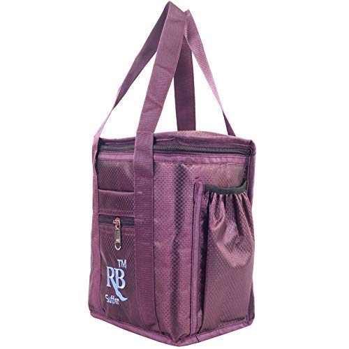 RB Suffer Insulated Lunch Bag - Smooth Zipper & Lightweight Lunch Box for Men, Women & Kids (Matte Purple) | Perfect for Work, School, Picnics & Outdoor Activities