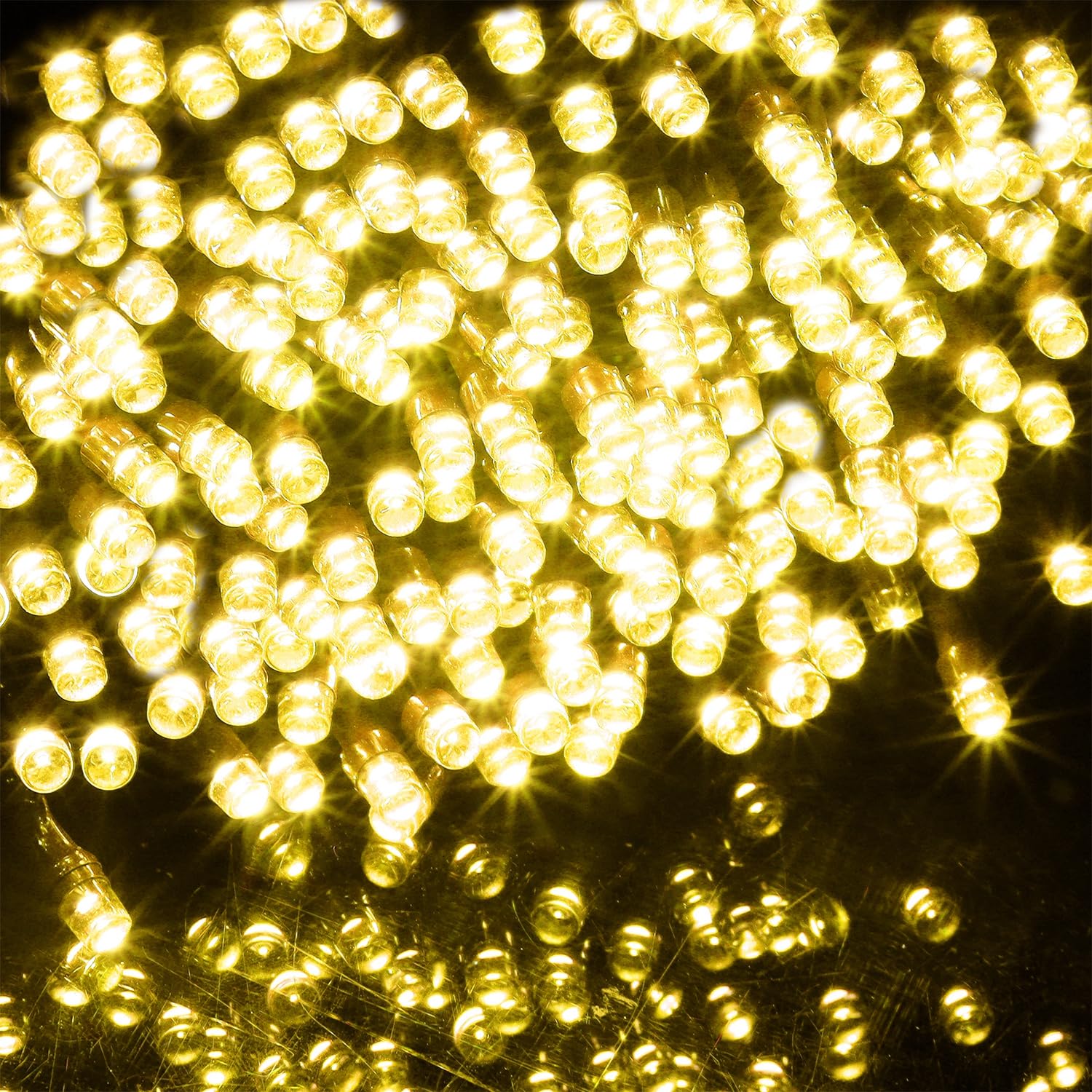 WATERGLIDE 1000 LED Christmas String Lights - 328ft Green Wire LED Fairy Lights with Remote & 8 Modes | Waterproof Outdoor Christmas Decorations for Holiday Party, Garden, Wedding, Home | Warm White Lighting for Indoor/Outdoor Use