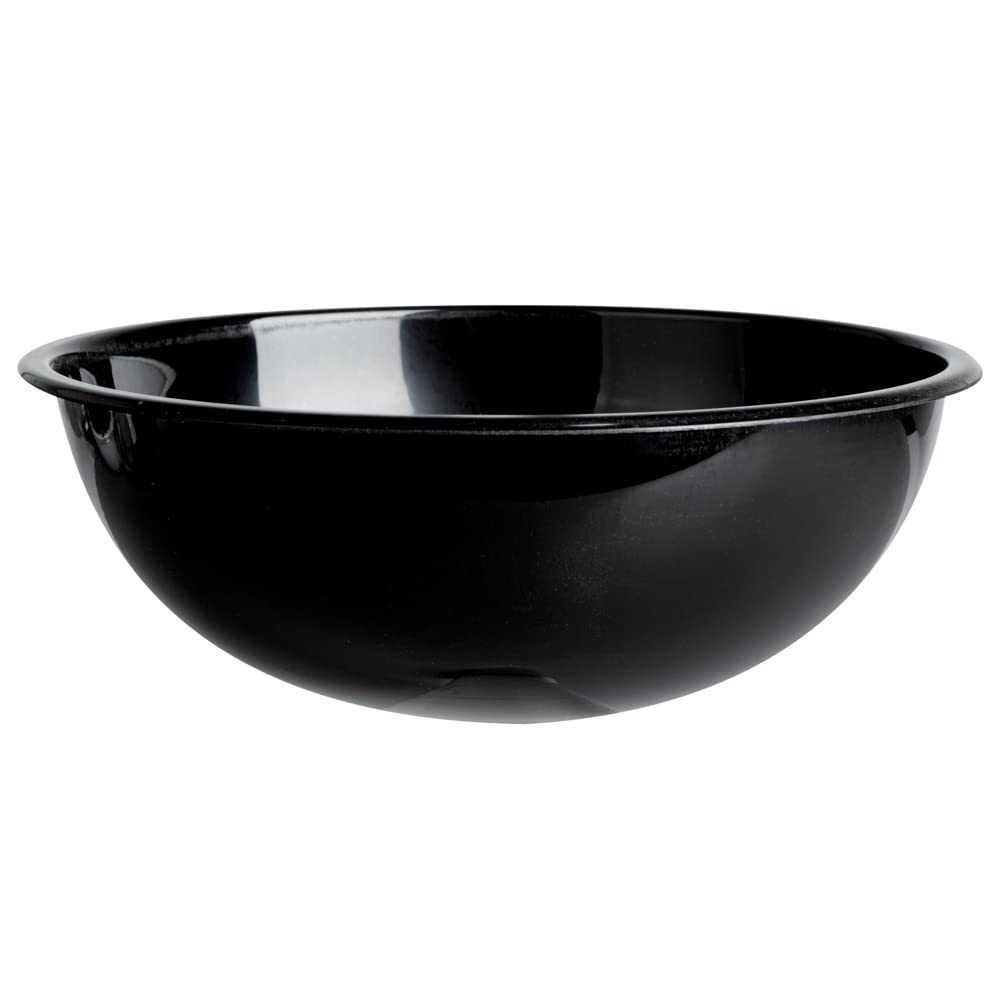 Restaurantware 21oz Recyclable Plastic Salad Bowls - 200-Pack Disposable Large Black Food Containers for Pasta, Salads, Takeout | Eco-Friendly Catering & Party Supplies