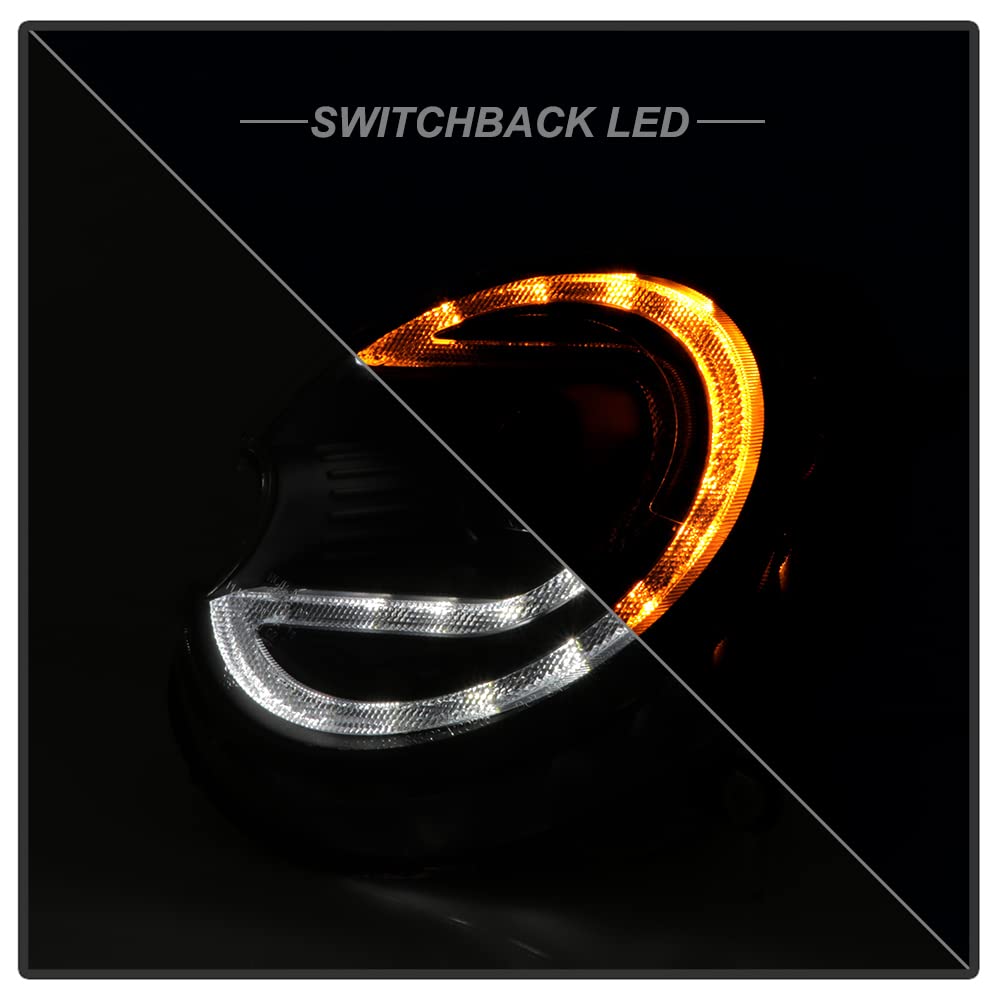 Aftermarket Switch Back Light Bar Headlights for 2010-2012 Mini Cooper (Factory Xenon) - High-Performance LED DRL & Turn Signal Upgrade for Enhanced Night Driving Safety