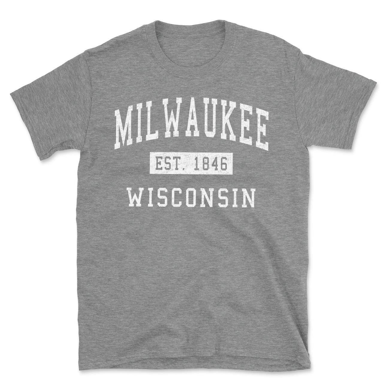 Milwaukee Wisconsin Classic Established Men's Cotton T-Shirt | Vintage Style Comfortable Casual Tee for Everyday Wear | Perfect for Travel, Gifts & City Pride