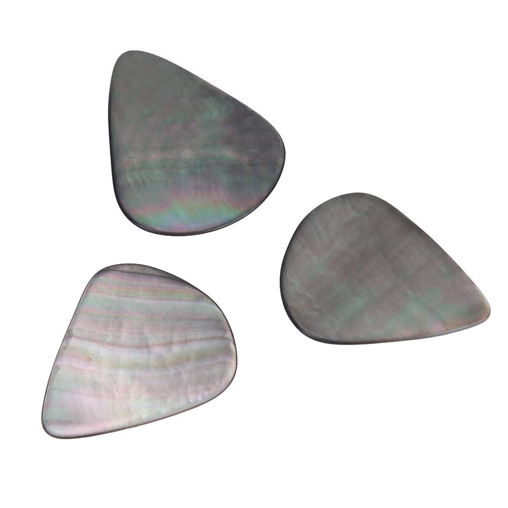 3Pcs 1.5mm Abalone Shell Guitar Picks - Premium Guitar Plectrums for Electric & Acoustic Guitar - Perfect for Strumming, Picking & Professional Performances