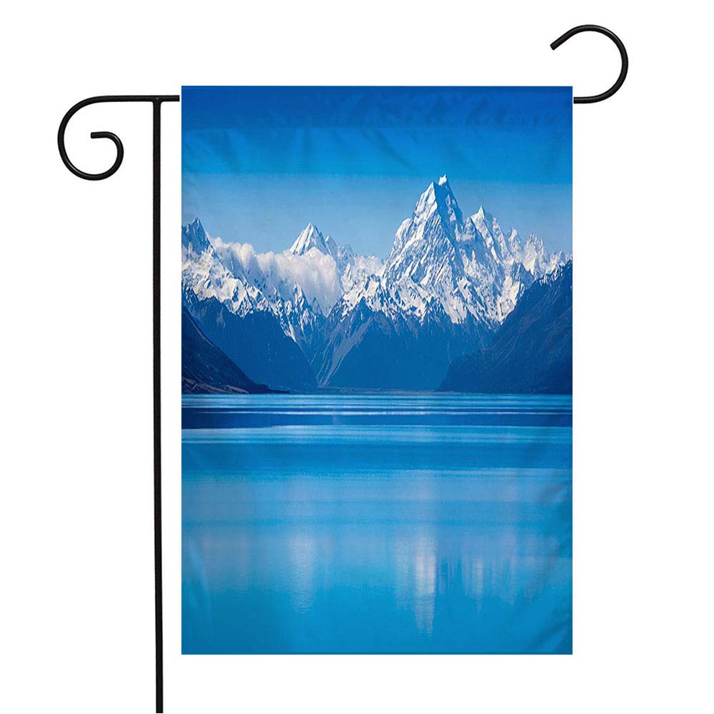Lake Tekapo New Zealand Landscape Garden Flag - 12x18 Inch Outdoor Welcome Flag for Spring & Summer, Sunny Patio, Lawn Decor, Home Gift | Perfect for Seasonal Outdoor Decor, Nature Parks & Mountain Views