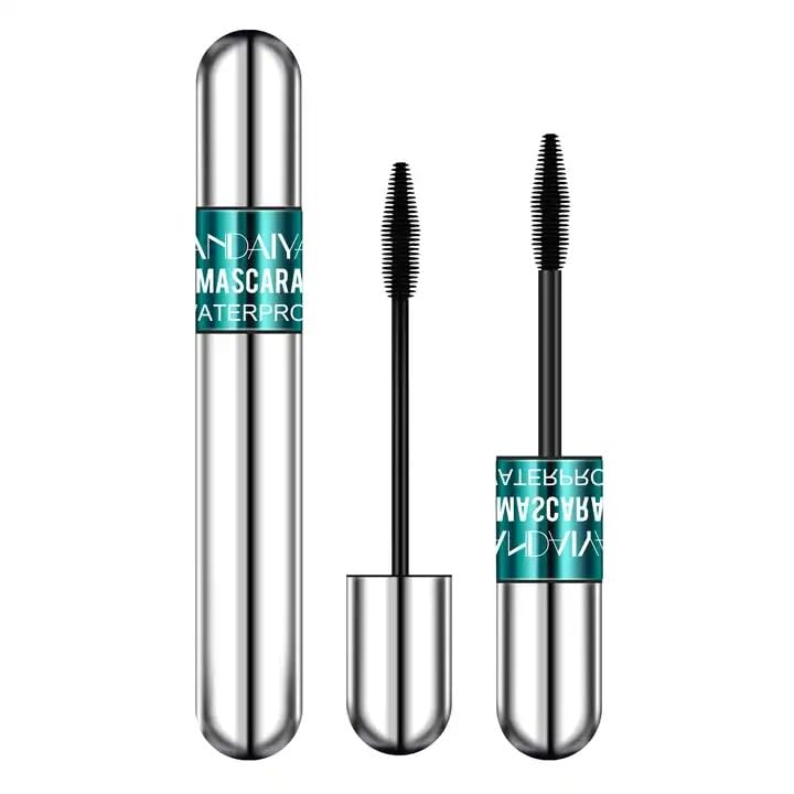 Jet Black Mascara for Women - Waterproof Lengthening & Volumizing Mascara with 4D Silk Fiber, No Clumping, Long-Lasting - Perfect for Daily Wear, Special Occasions & Sensitive Eyes