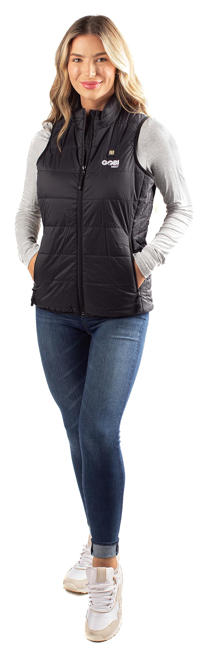 Element Women's Heated Vest with Battery & Charger - 10 Hours Heating, Machine Washable, Onyx Black (Small) - Perfect for Winter Outdoor Activities, Hiking, Camping & Cold Weather Commute
