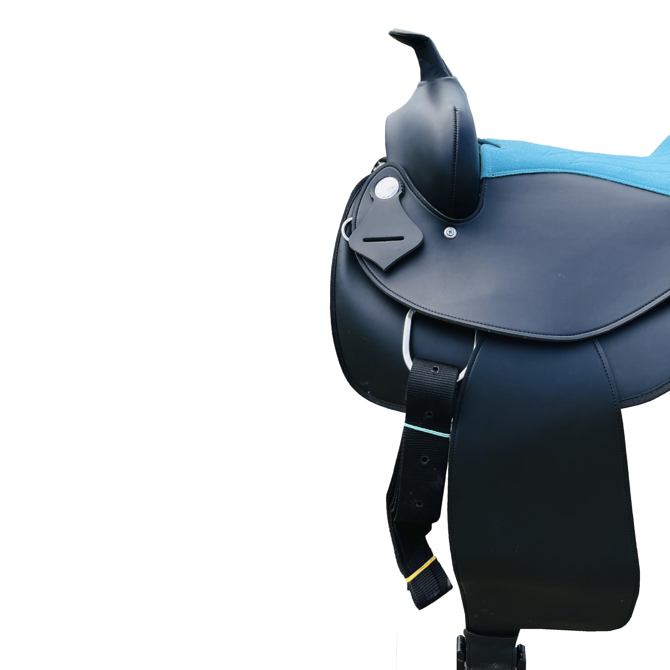 Premium Western Trail Saddle for Adults - Straight Round Design Comfortable Riding Saddle for Pleasure & Trail Riding - Perfect for Horseback Riding, Ranch Work & Outdoor Adventures