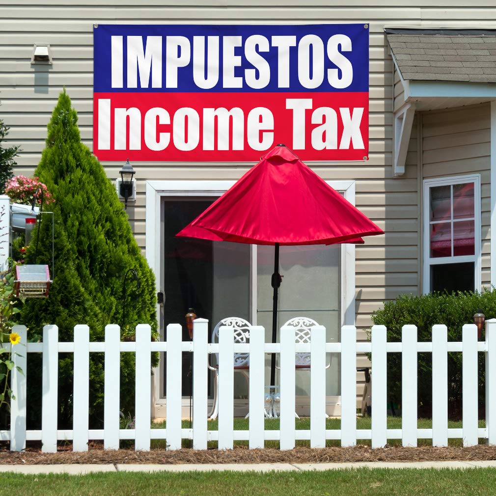 Vinyl Banner - Multiple Sizes (60x144 Inches) | Weatherproof Outdoor Business Sign with 10 Grommets | Perfect for Tax Season Promotions, Yard Sales & Industrial Advertising