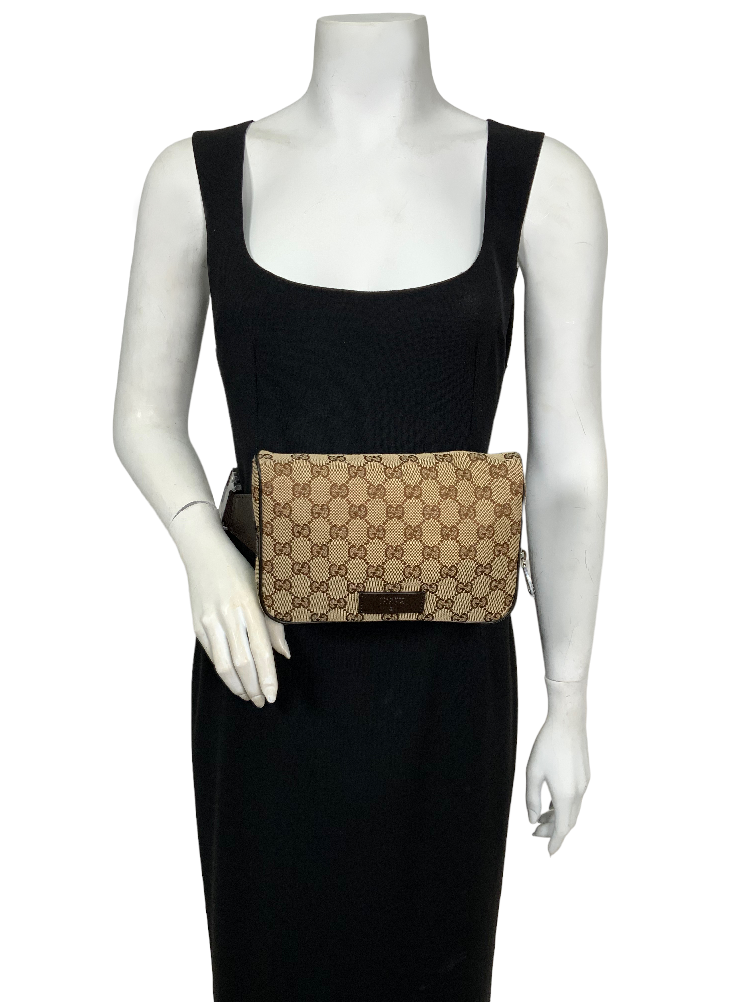 Gucci GG Monogram Canvas Belt Bag for Women & Men - Luxury Crossbody Fanny Pack - Perfect for Travel, Concerts & Everyday Use