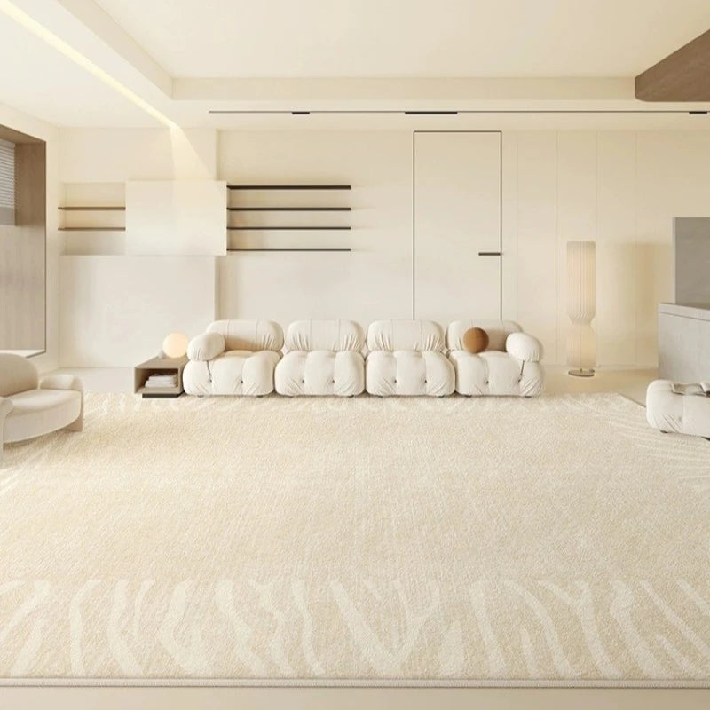 Nathalie Serenity Wave Waterproof Antibacterial Area Rug - Non-Slip Washable Indoor/Outdoor Carpet for Living Room, Bedroom, Patio & Bathroom