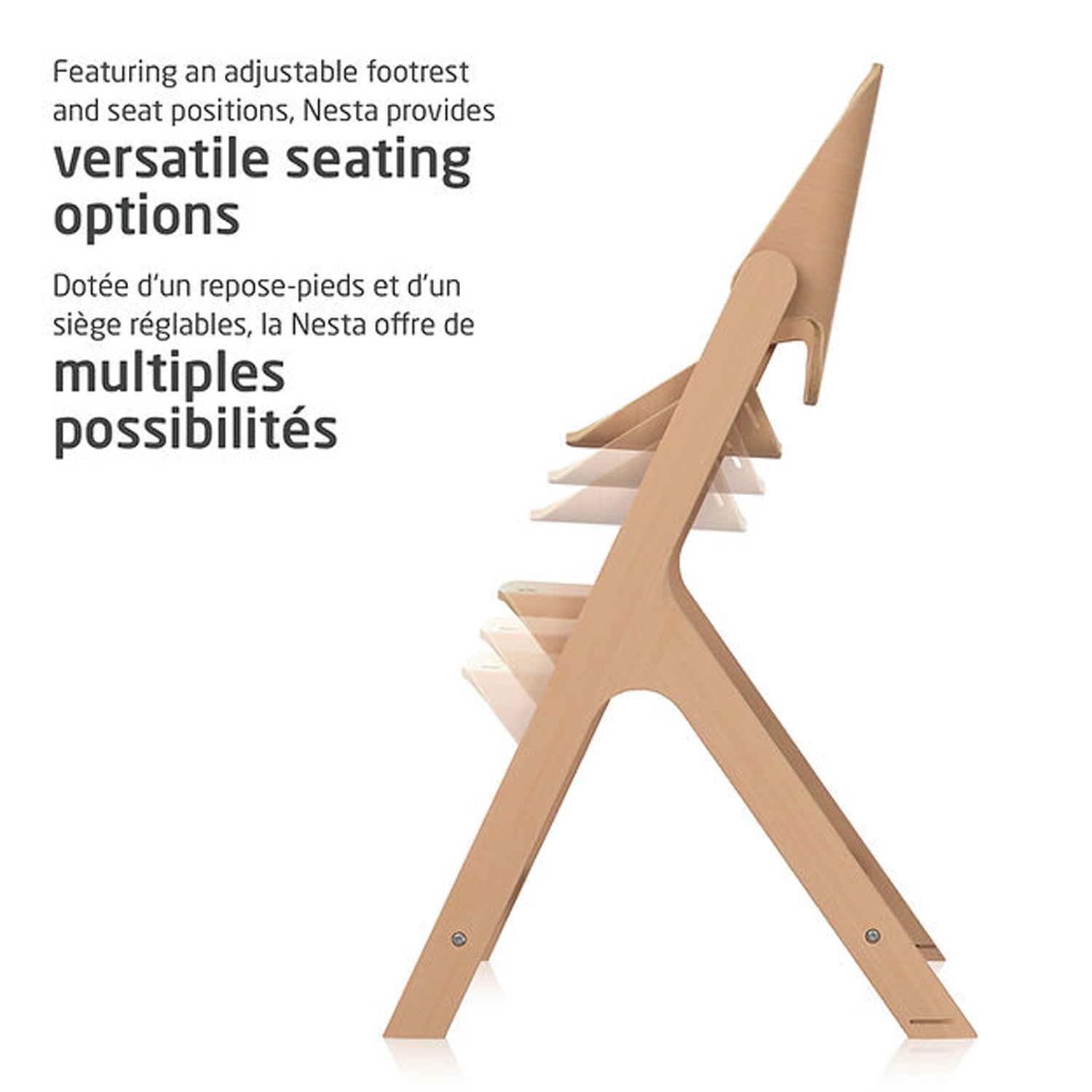 Maxi Cosi Nesta High Chair - Adjustable Baby Feeding Chair with 3 Recline Positions, Easy Clean Tray & Foldable Design | Perfect for Infants & Toddlers at Home or Restaurant Dining