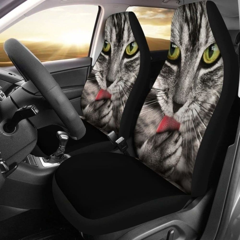 Premium Cat Licking Car Seat Cover - Soft Pet-Friendly Protection for Cat Owners | Perfect for Travel & Daily Commutes