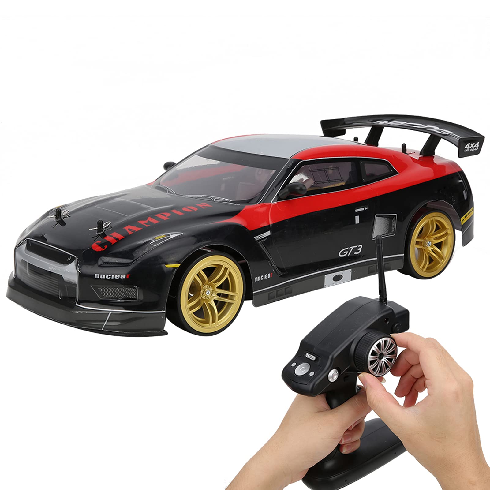 1:10 Scale 2.4G RC Racing Car with Drift Function - Remote Control Vehicle Toy for Kids & Adults - Electric Drive - Perfect for Indoor/Outdoor Racing, Birthday Gifts & Family Fun Activities