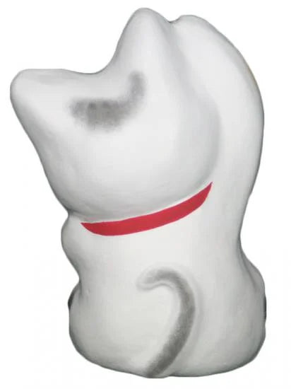 Nagahama Doll Japanese Maneki Neko (Beckoning Cat) White Lucky Cat Figurine - Traditional Japanese Fortune Charm for Home, Office & Gift Giving