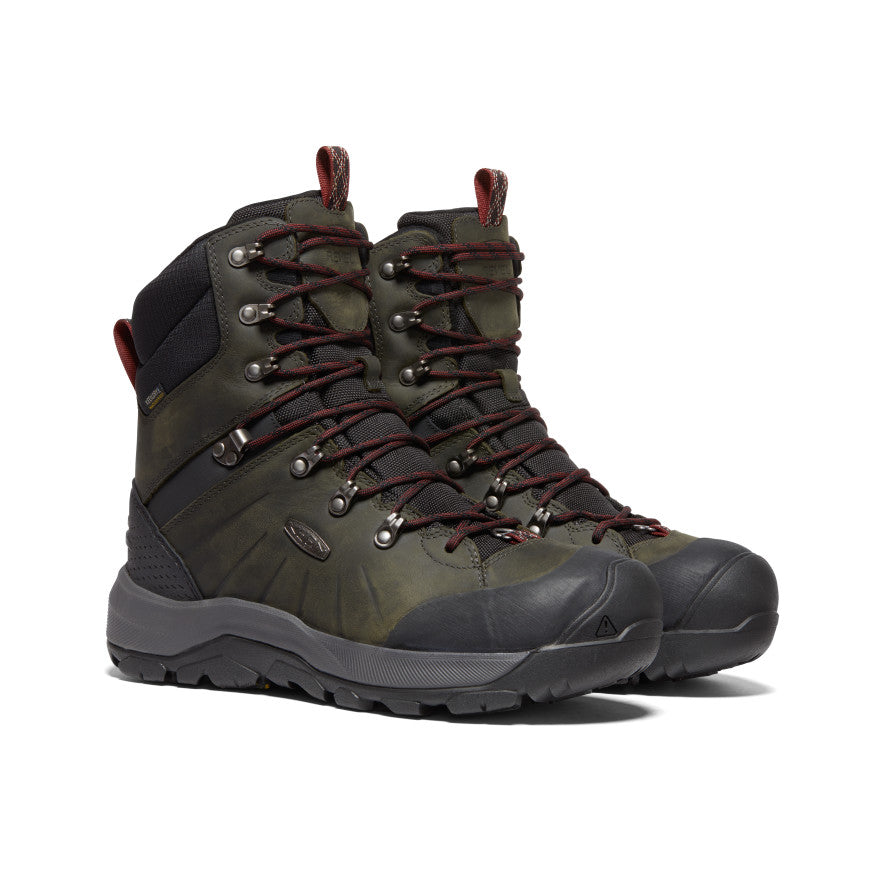Men's Revel IV High Polar Waterproof Winter Boots - Magnet/Red Carpet - Warm Snow Boots for Hiking, Hunting & Outdoor Activities in Cold Weather