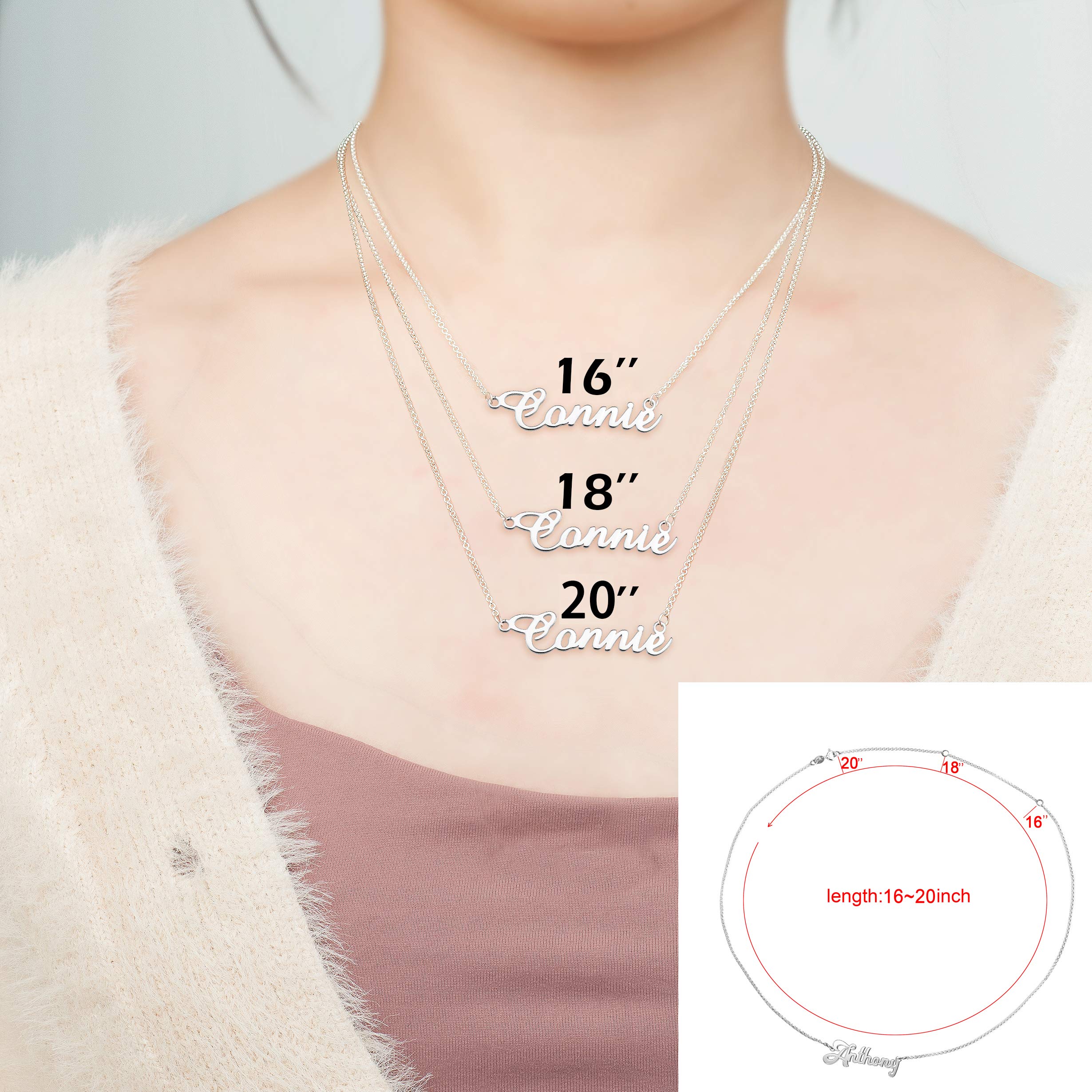 925 Sterling Silver Plated Personalized Gemini Necklace for Women - Custom Name Jewelry Gift for Birthday, Anniversary & Special Occasions