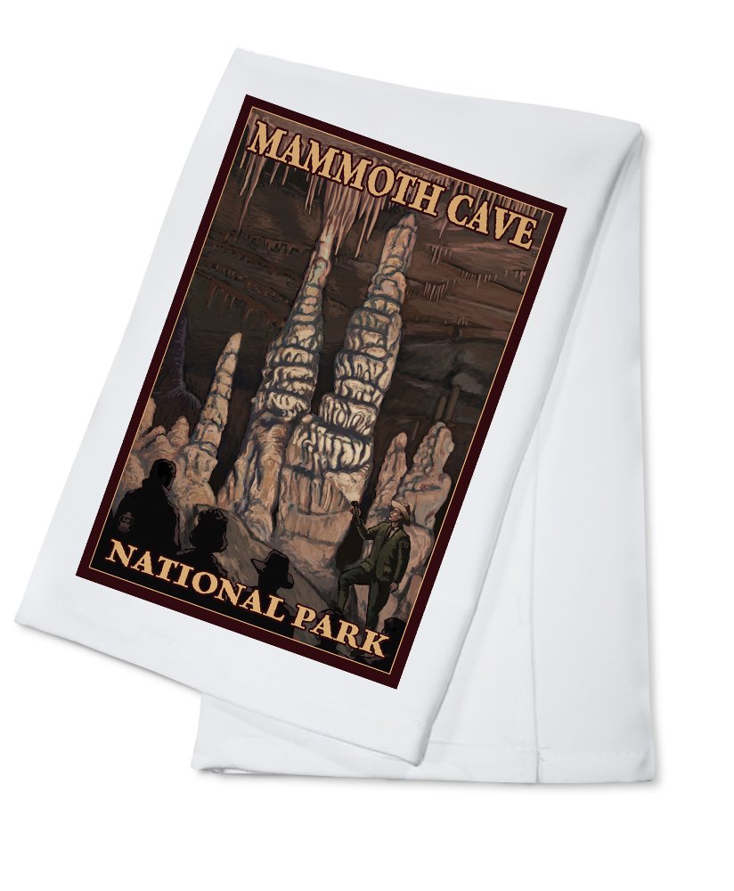 100% Cotton Mammoth Cave National Park Kentucky Onyx Pillars Tea Towel - Decorative Hand Towel for Kitchen, Home Decor & Gifts - Perfect for Dish Drying, Wall Art & Cabin Decor