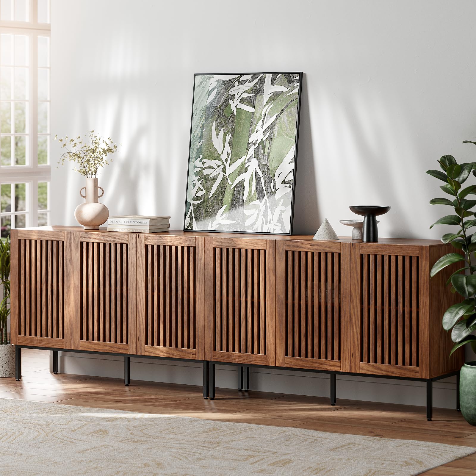 2 or 3 Door Accent Storage Cabinet with Adjustable Shelves - Freestanding Modern Buffet Sideboard for Living Room, Dining Room, Kitchen & Hallway - Perfect for Home Organization & Stylish Storage Solutions
