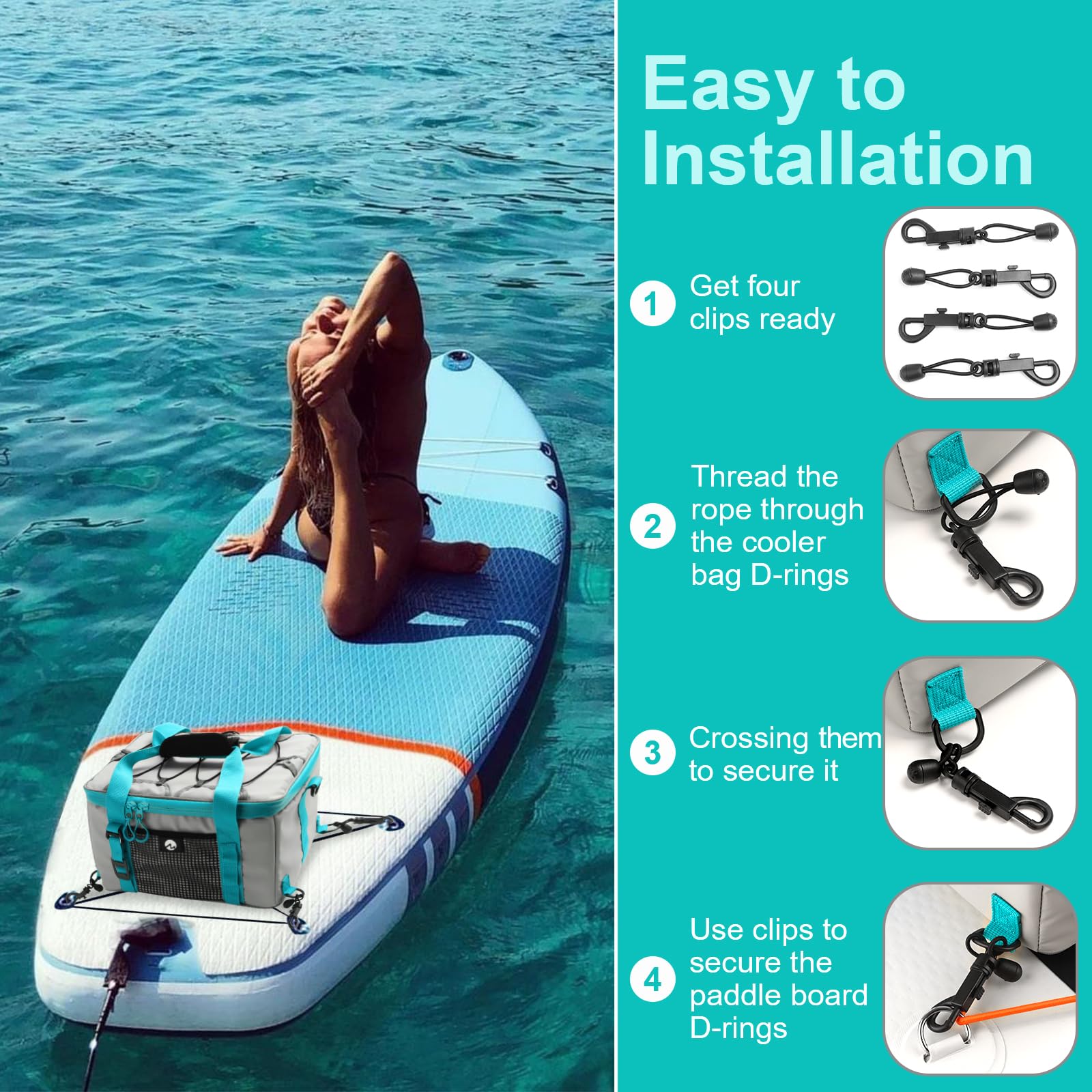 Inflatable SUP Cooler Bag with Bottle Opener - for Beach, Kayaking & Camping