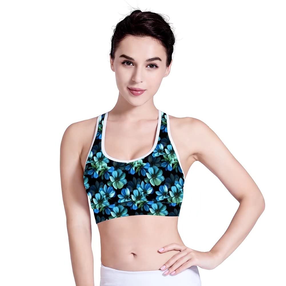 Wirefree Padded Sports Bras for Women - Comfortable Workout Yoga Gym Fitness Bra with Racerback Design | Perfect for Running, Yoga & High-Intensity Training