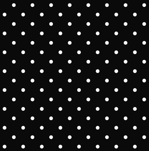 Black W/ White Polka Dots