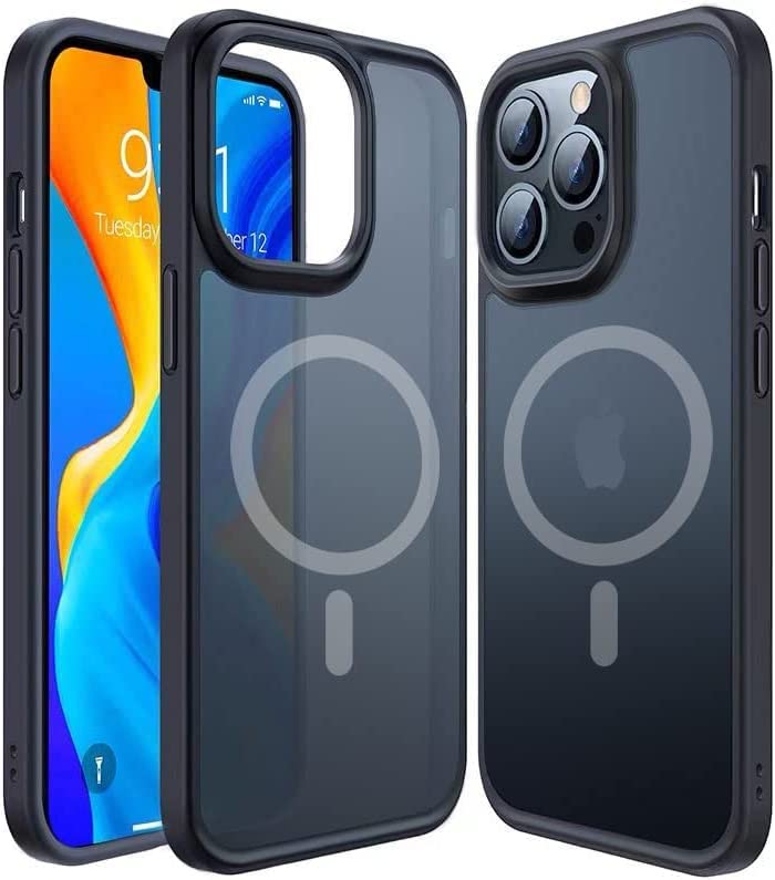 Landee Magnetic Case for iPhone 12 Pro & iPhone 12 - MagSafe Compatible Anti-Fingerprint Matte Black Cover | Perfect for Work, Travel & Everyday Protection