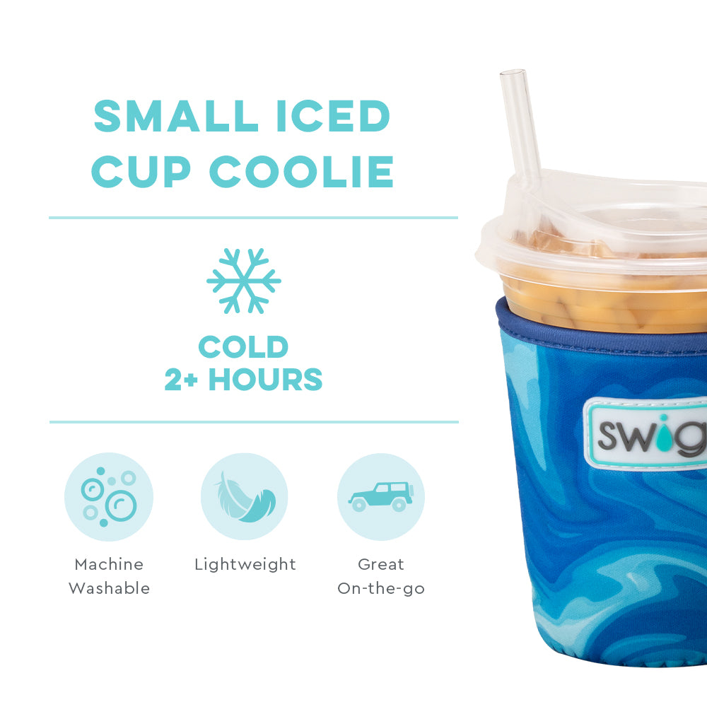 Blue Lagoon Small Iced Cup Coolie - Insulated Beverage Sleeve for Cold Drinks, Perfect for Iced Coffee, Smoothies, and Summer Cocktails at Beach Parties and BBQs
