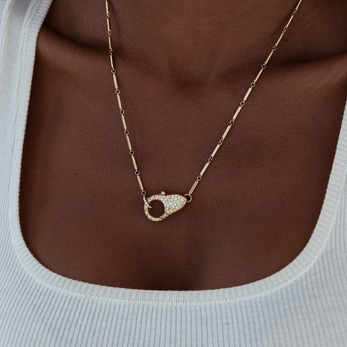 Pave Diamond Lock Necklace - Elegant 14K Gold Pendant for Women | Perfect for Valentine's Day, Anniversary & Wedding Gifts