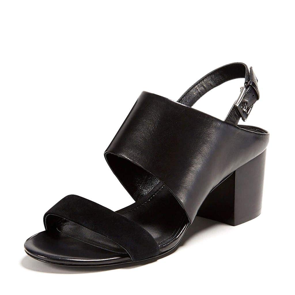 YDN Women's Stacked Block High Heel Slingback Sandals - Open Toe Ankle Strap Dress Shoes for Summer Parties, Weddings & Date Nights
