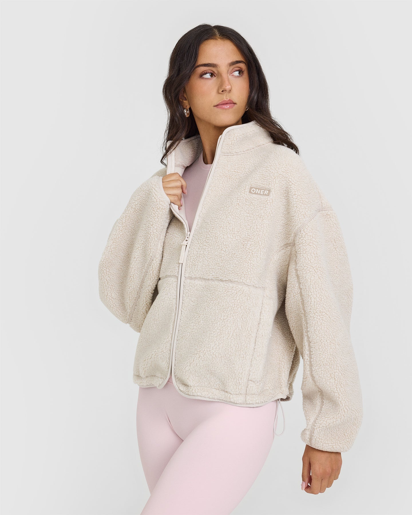 Zip Through Fleece Jacket for Women - Soft & Warm Winter Outerwear | Perfect for Hiking, Camping & Outdoor Activities (Sand Color)