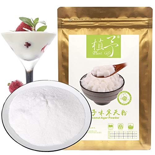 Premium Coconut Flavor Agar Agar Powder - Vegan, Unflavored Gelatin Substitute for Jelly, Bubble Tea & Desserts (100g/3.52 Oz) | Perfect for Homemade Coconut Jelly, Milk Tea Toppings & Vegan Treats