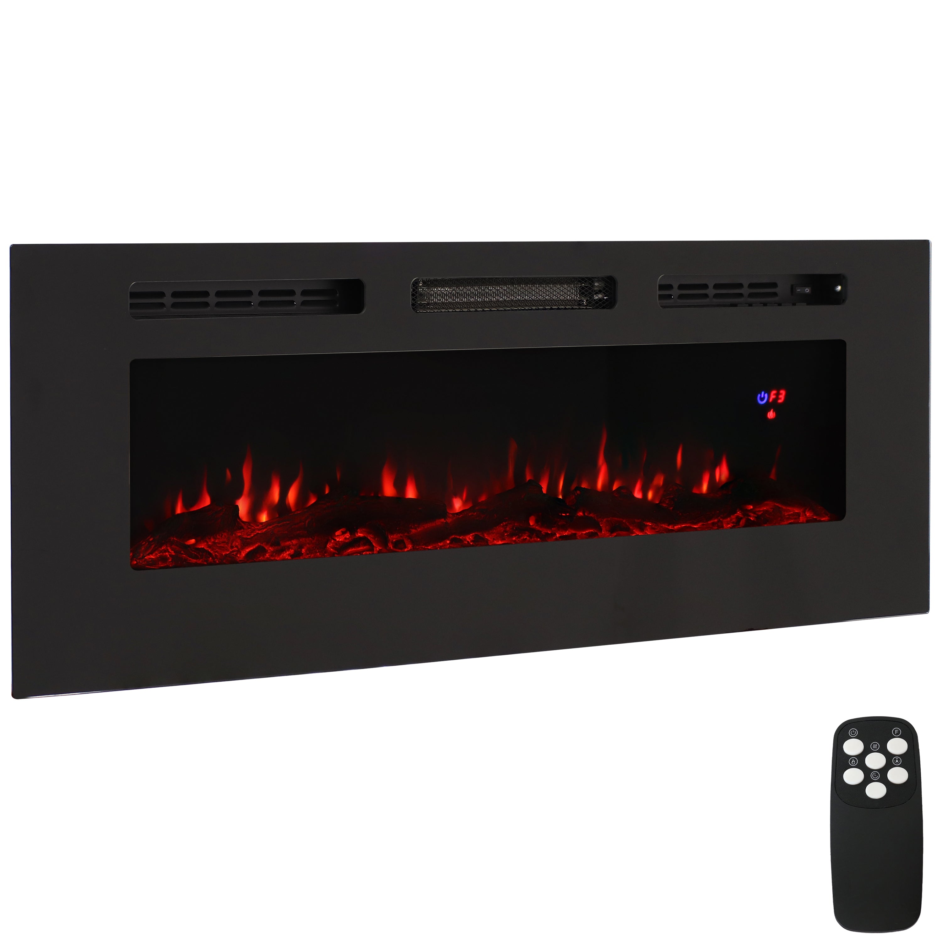 Sunnydaze Elegant Indoor Electric Fireplace - Realistic Flame Effect, Energy Efficient, Perfect for Living Room, Bedroom & Office Heating