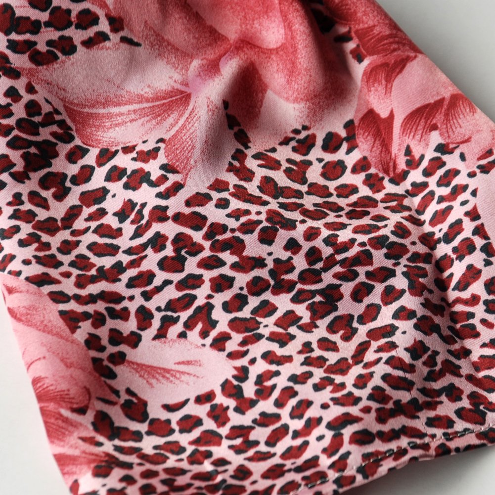 Brando Pink Leopard & Rose Floral Print Soft Fashion Scarf for Women - Cozy Winter Accessory, Perfect for Outfits, Parties & Gift Giving