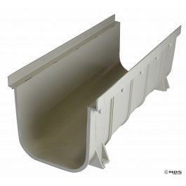 8 Channel Drain NDS 833 Light Grey - Heavy Duty Water Drainage System for Driveways, Patios, and Landscaping