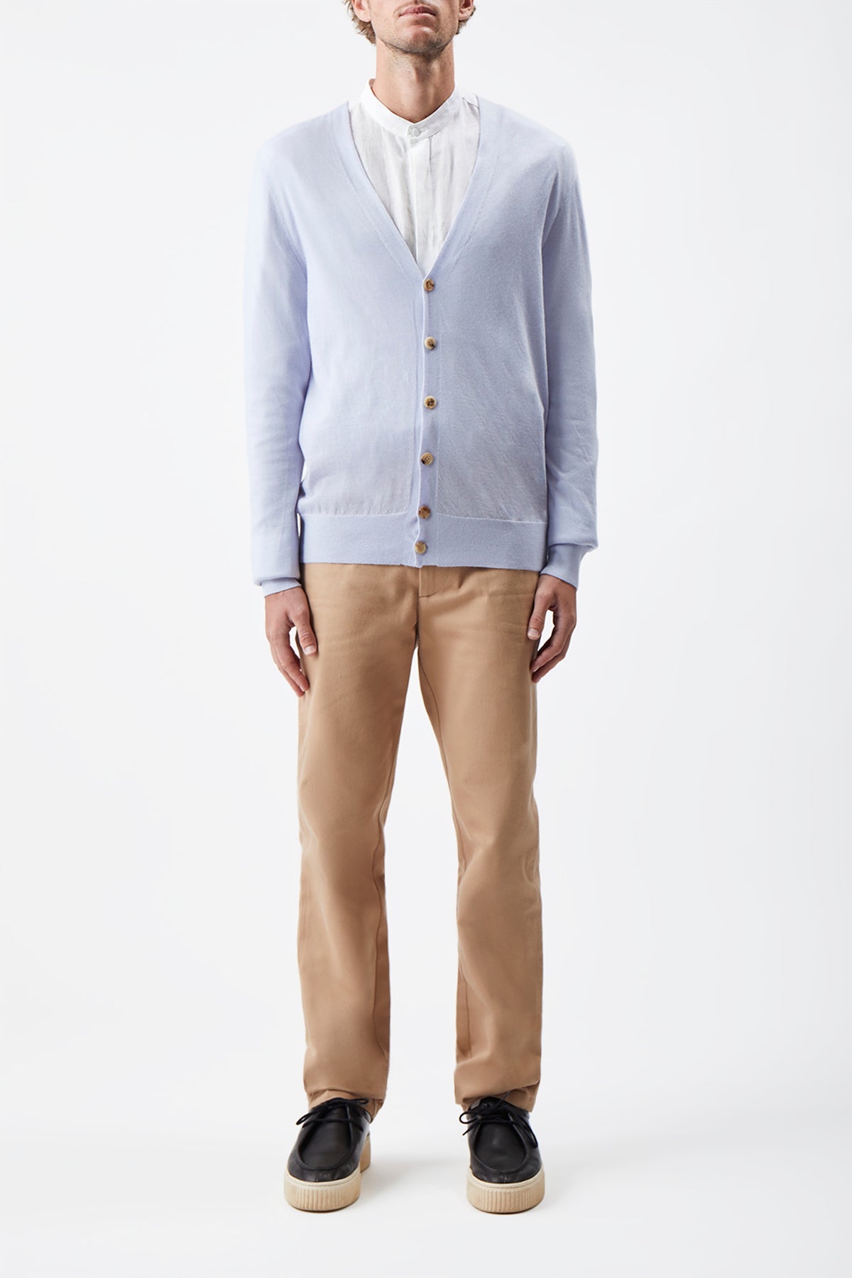 Premium Halogen Blue Cashmere Knit Cardigan for Men - Duke Collection | Soft & Warm Winter Sweater for Office, Travel & Casual Wear