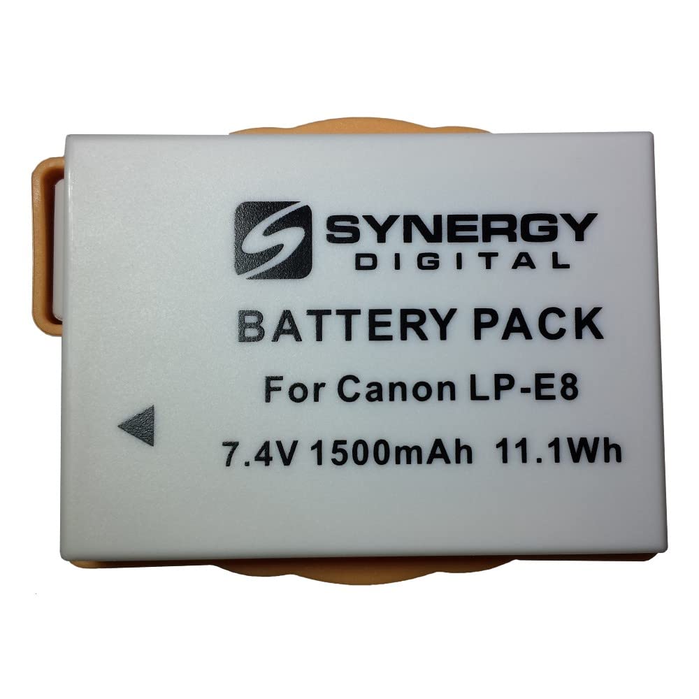 Synergy Digital Camera Batteries - 4 Pack, 7.4V 1500mAh Li-ion Replacement for Ultralast CAM-LPE8P - Perfect for Travel Photography, Vlogging & Professional DSLR Cameras