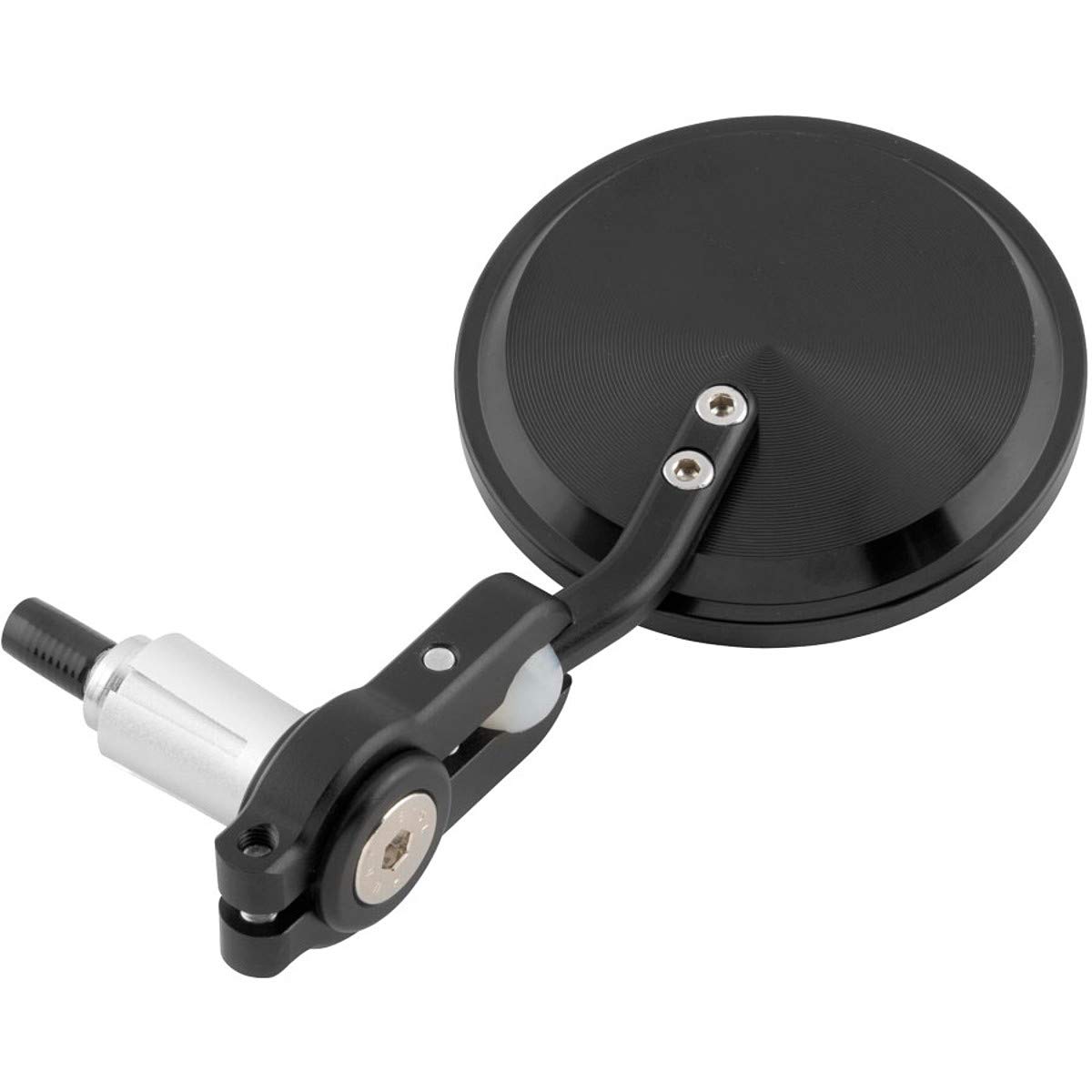 BikeMaster Billet Folding Bar-End Mirrors for Motorcycles - Universal Fit, Durable Aluminum Construction - Perfect for Cruisers, Touring & Adventure Bikes (Pair)