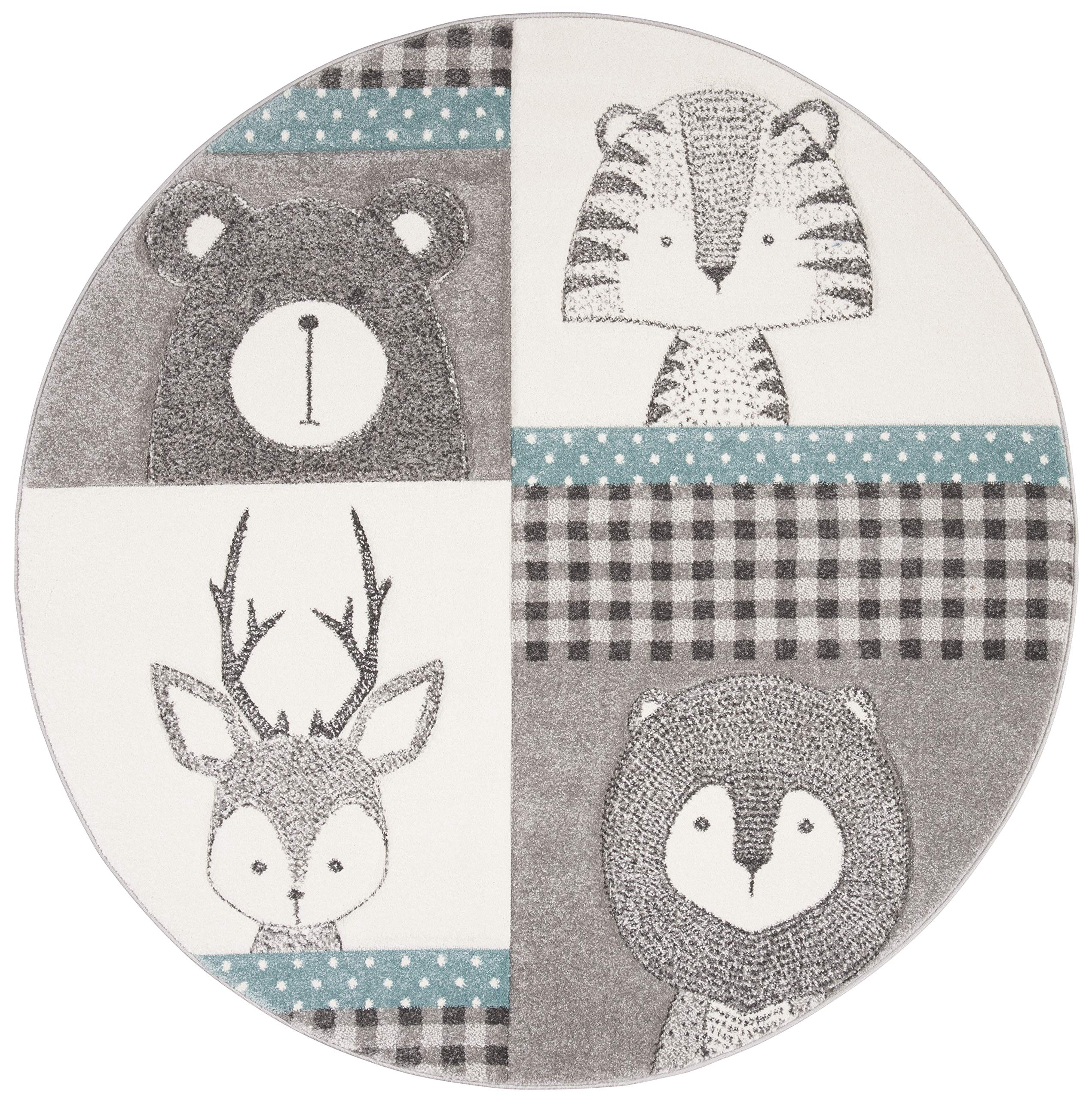 SAFAVIEH Carousel Kids Collection Round Area Rug - 5'3