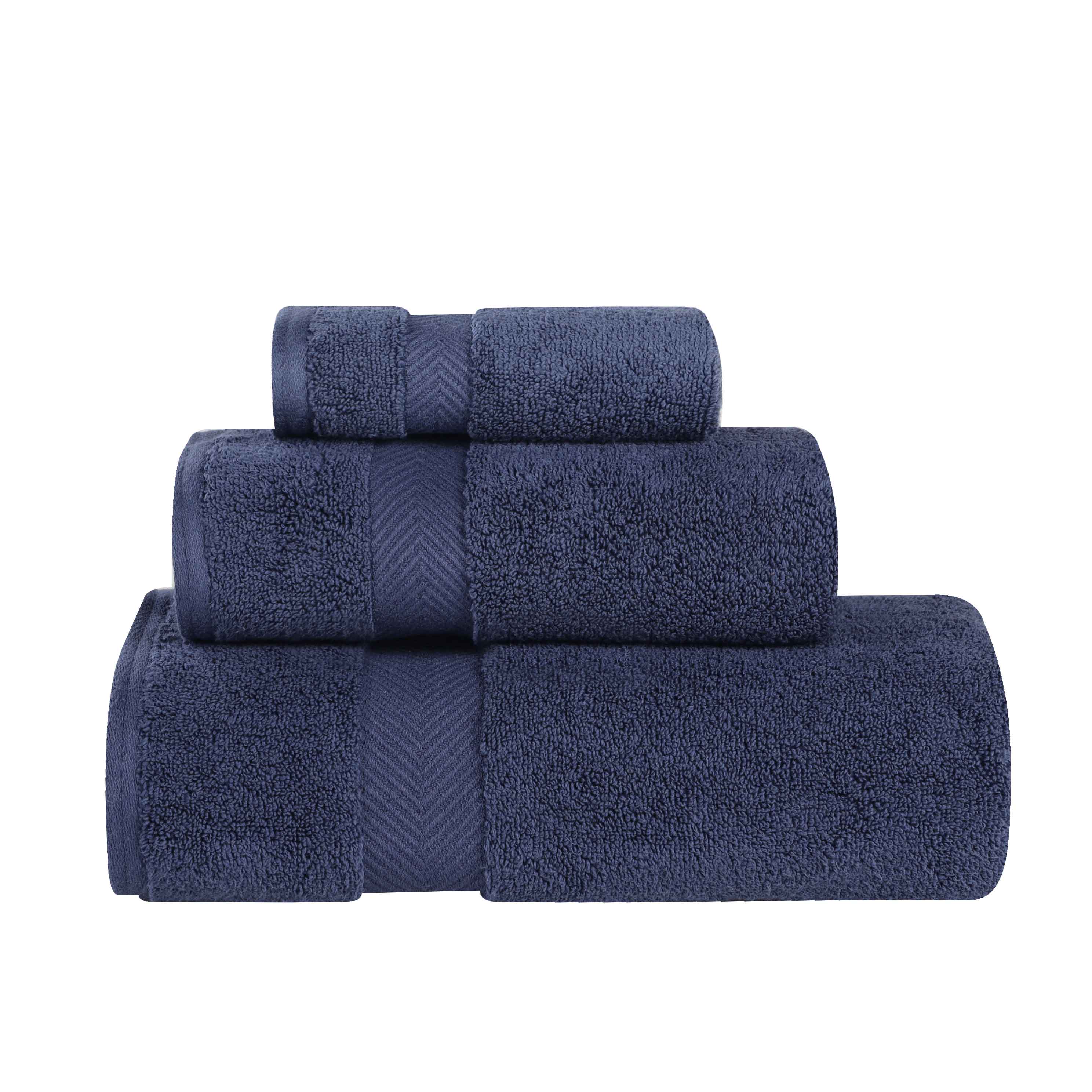 Premium 100% Cotton Zero Twist 3-Piece Bath Towel Set - Ultra Soft & Absorbent for Bathroom, Spa & Gym Use