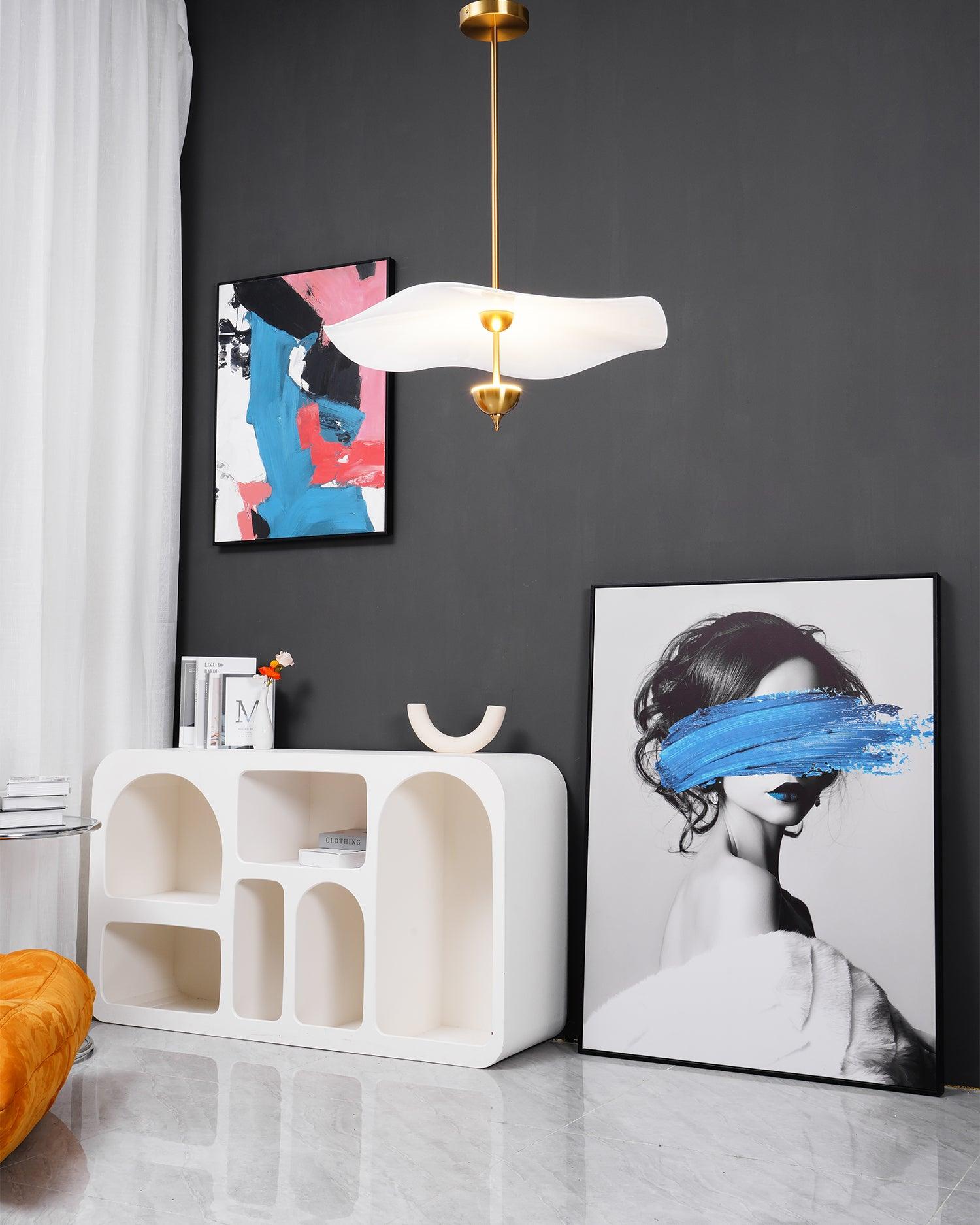 Envolee Double Biscuit Pendant Light - Modern Glass Ceiling Lamp for Kitchen Island, Dining Room & Bedroom Lighting