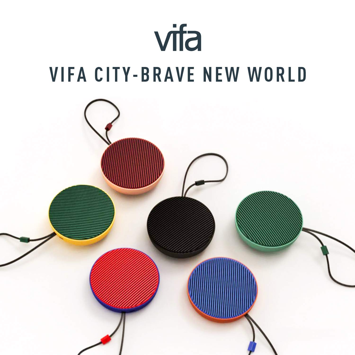 Vifa City Bluetooth Speaker - Portable Wireless Speaker with Bluetooth 5.0, Dual Pairing, IPX4 Waterproof, HiFi Sound & Built-in Mic - Compact Travel Speaker for Outdoor, Beach, Party & Home Use (Burgundy Blush)