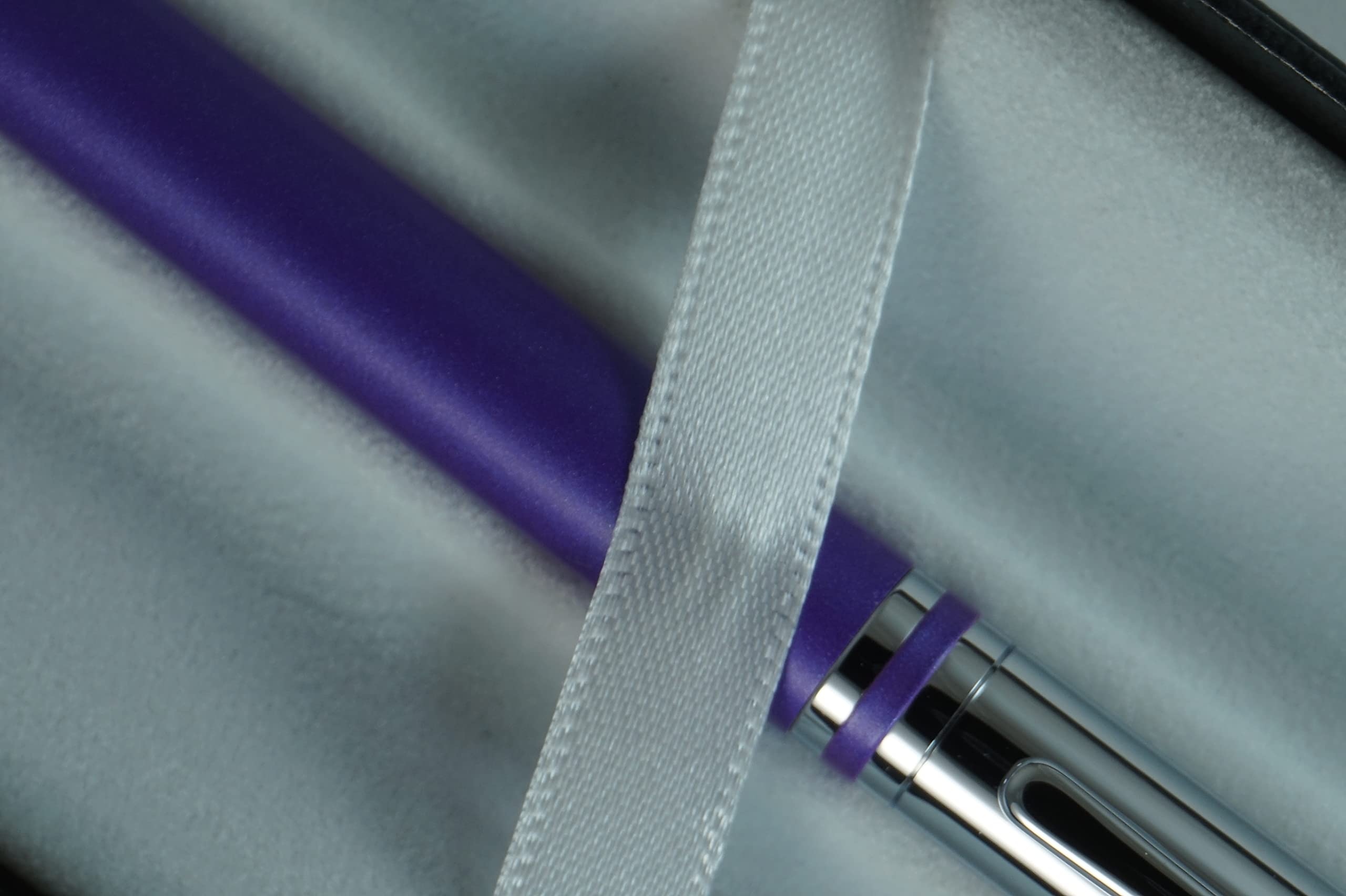 Cross Limited Collection Classic Avitar Matte Purple Fountain Pen with Polished Chrome Accents & Matching Signature Mid Ring - Medium Point Luxury Writing Gift for Professionals, Graduates & Special Occasions