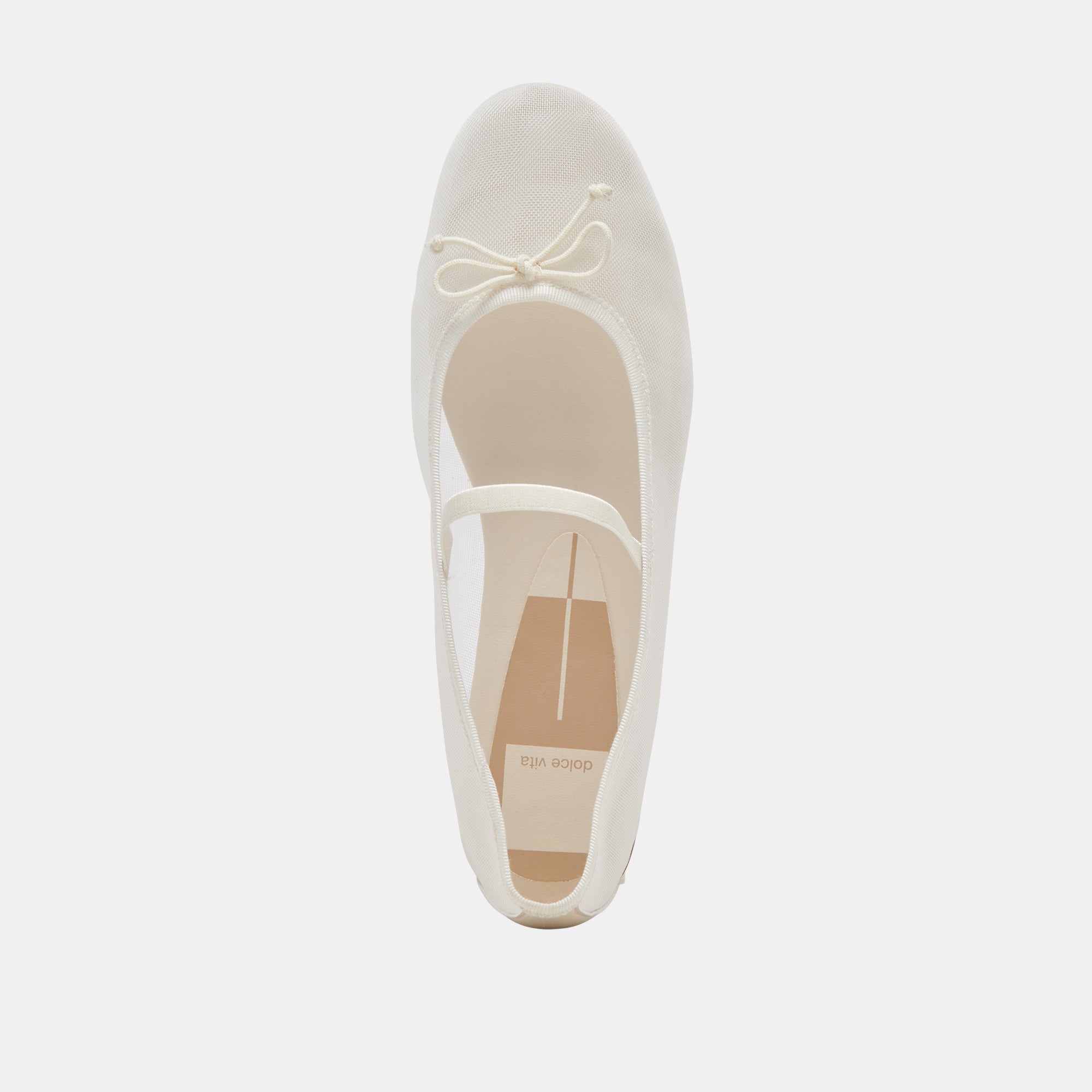 Cadel Women's Ballet Flats - Ivory Mesh Comfortable Slip-On Shoes for Casual Wear, Work & Travel