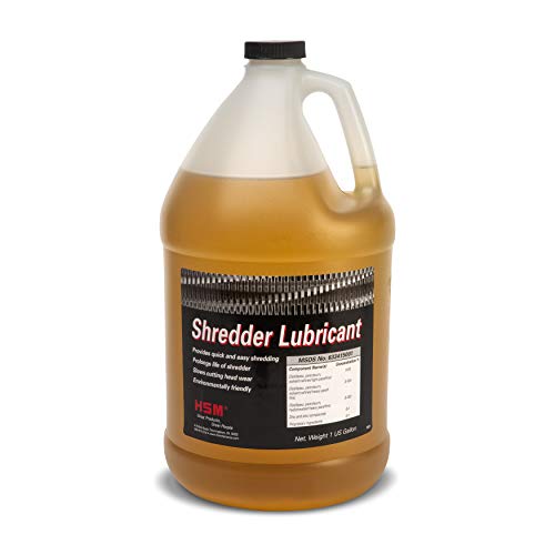 HSM Shredder Oil - 1 Gallon Bottle (Case of 4) | Premium Lubricant for Paper Shredders | Office, Home & Commercial Use