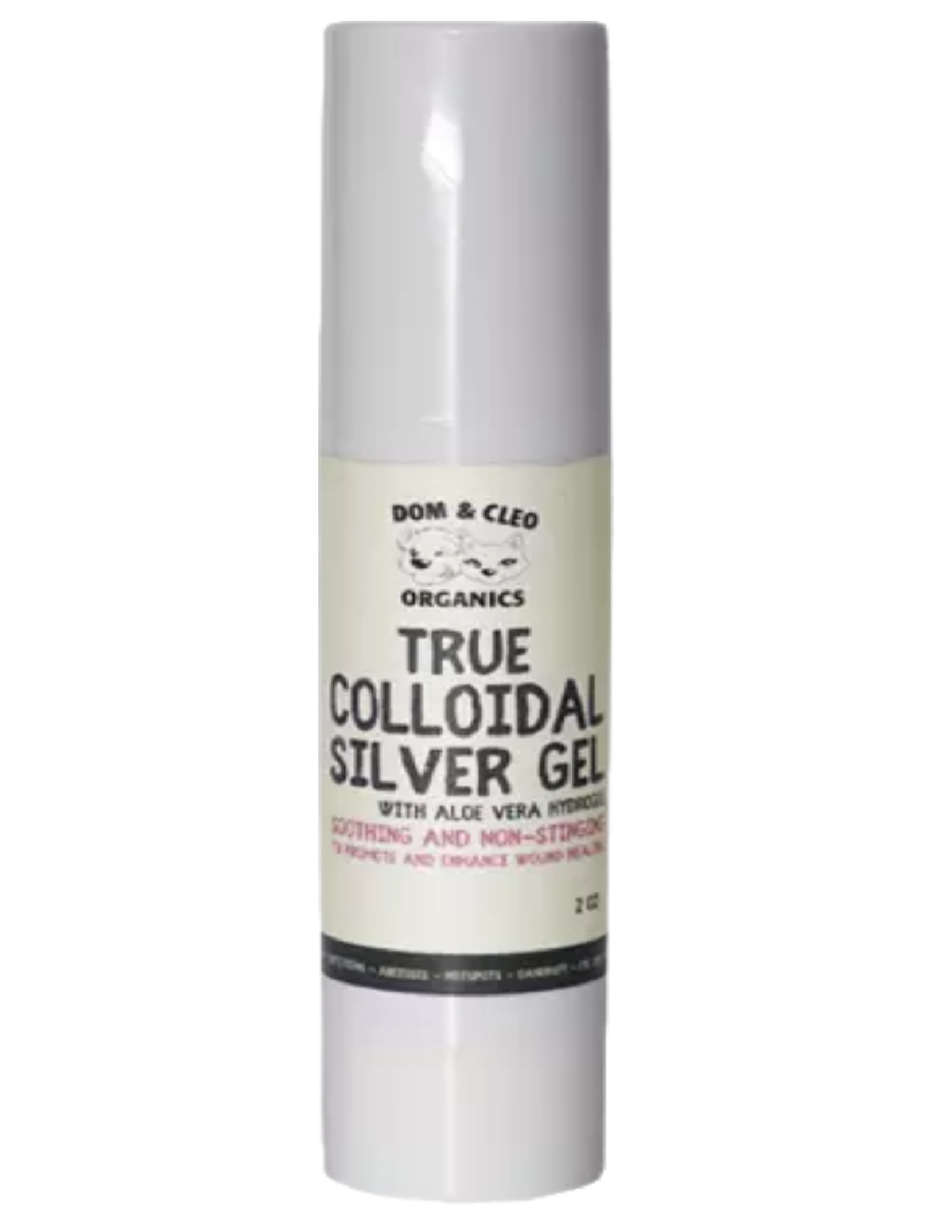 Dom & Cleo Colloidal Silver Gel for Dogs - 2oz Natural Wound Care & Skin Soothing Solution | Soothes Hot Spots, Cuts & Allergies | Safe Pet First Aid