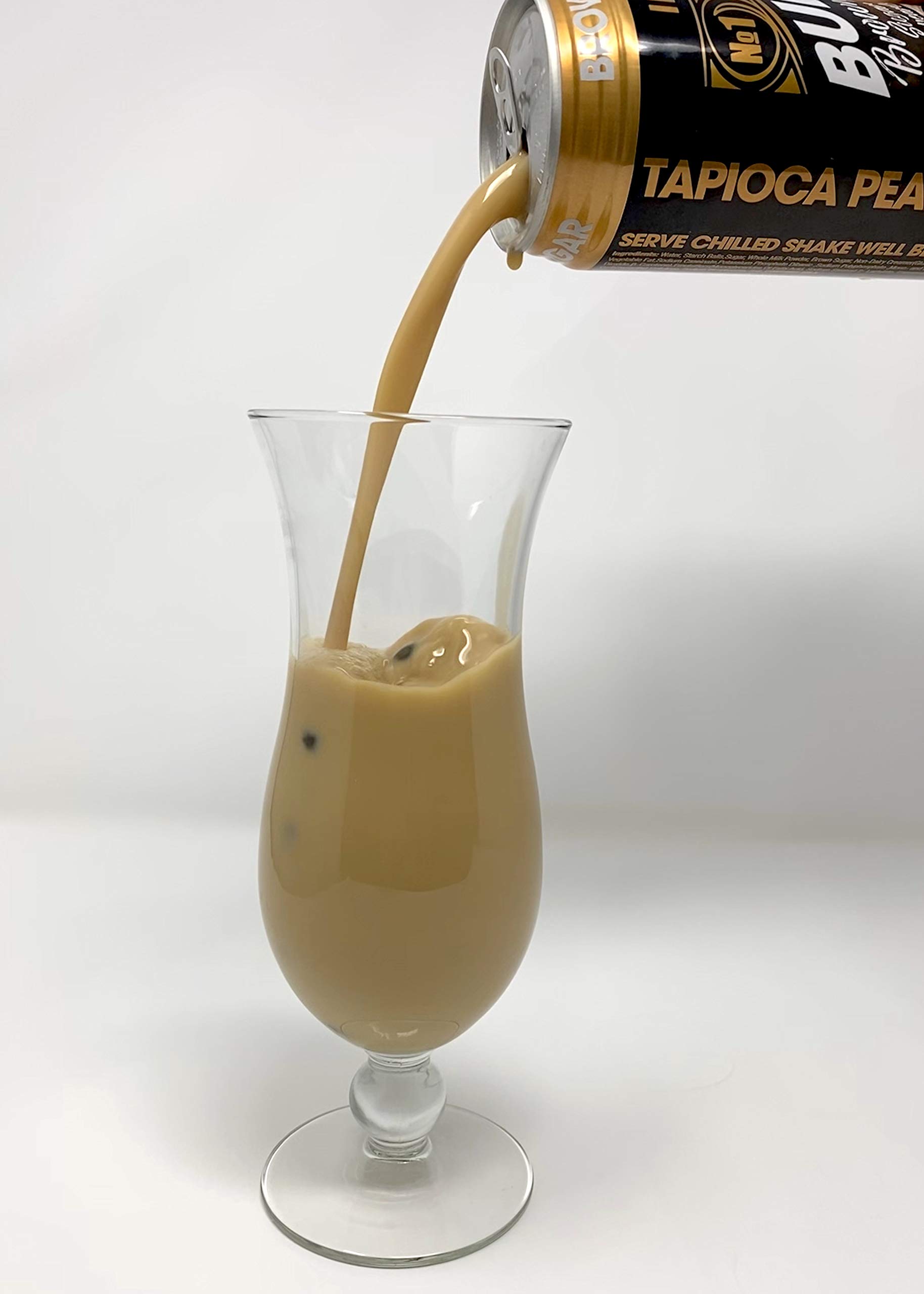 Premium Brown Sugar Bubble Tea Drink - Ready to Drink Black Milk Tea with Boba in 16.6 oz Can (Pack of 24) | Convenient On-the-Go Beverage for Office, School & Parties