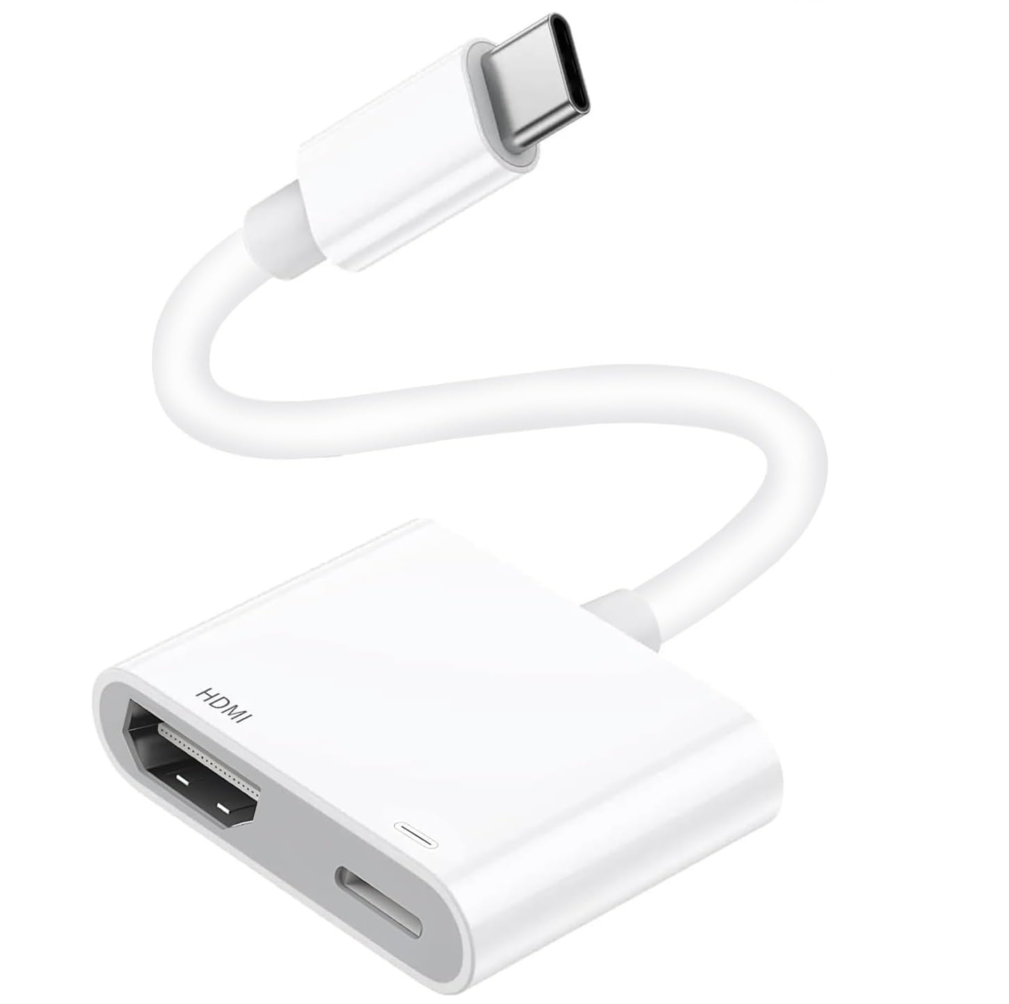 Apple MFi Certified USB C to HDMI Adapter 4K for iPhone 16/15 - Fast Charging Digital AV Adapter with Plug & Play - Sync Screen to TV, Projector, Monitor - Perfect for Home Theater, Office Presentations & Gaming