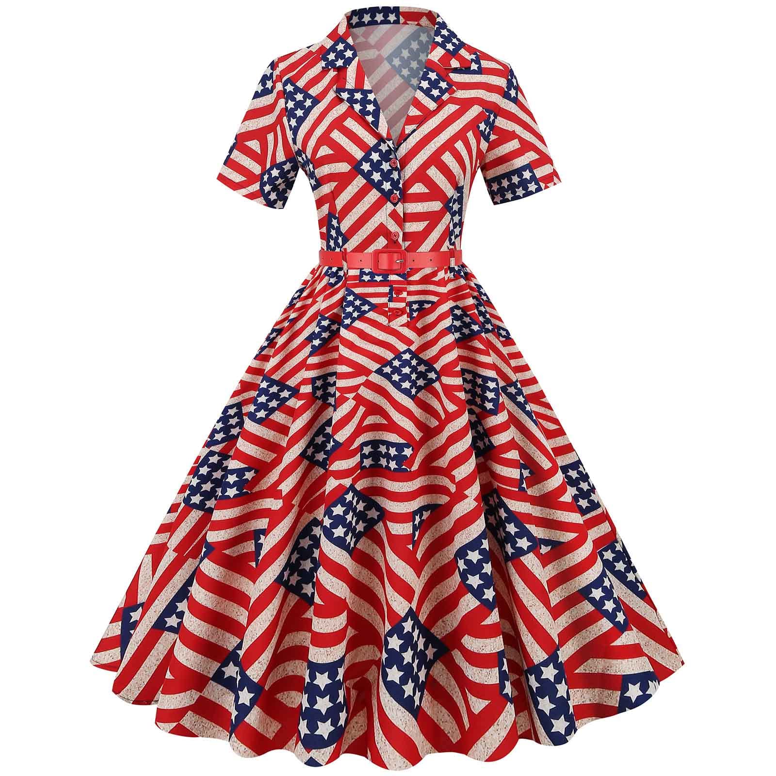 2023 Women's Summer Dresses - Retro Casual V-Neck Short Sleeve Maxi Dress with Pockets, Flowy Loose Fit Plus Size Pullover, Sexy Printed Long Dress for Beach, Vacation & Outdoor Parties